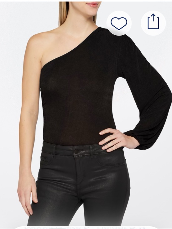 Coro Tops - Coro Black One-Shoulder Long-Sleeve Bodysuit